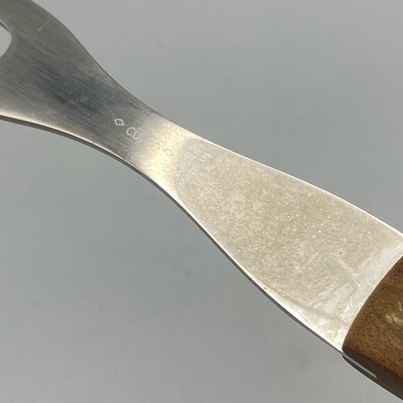 Vintage Cutco No 27 Meat‎ Fork Brown Marbled Handle Grill Serving Utensil USA - Picture 7 of 11